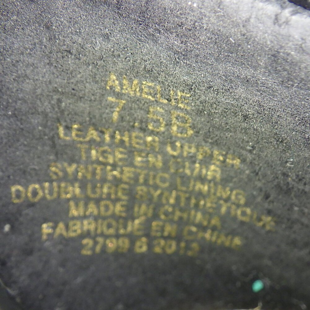 Ralph Lauren Black Leather High Heel Shoes Size 7.5 B D'orsay Heels Pre-Owned - Picture 6 of 7